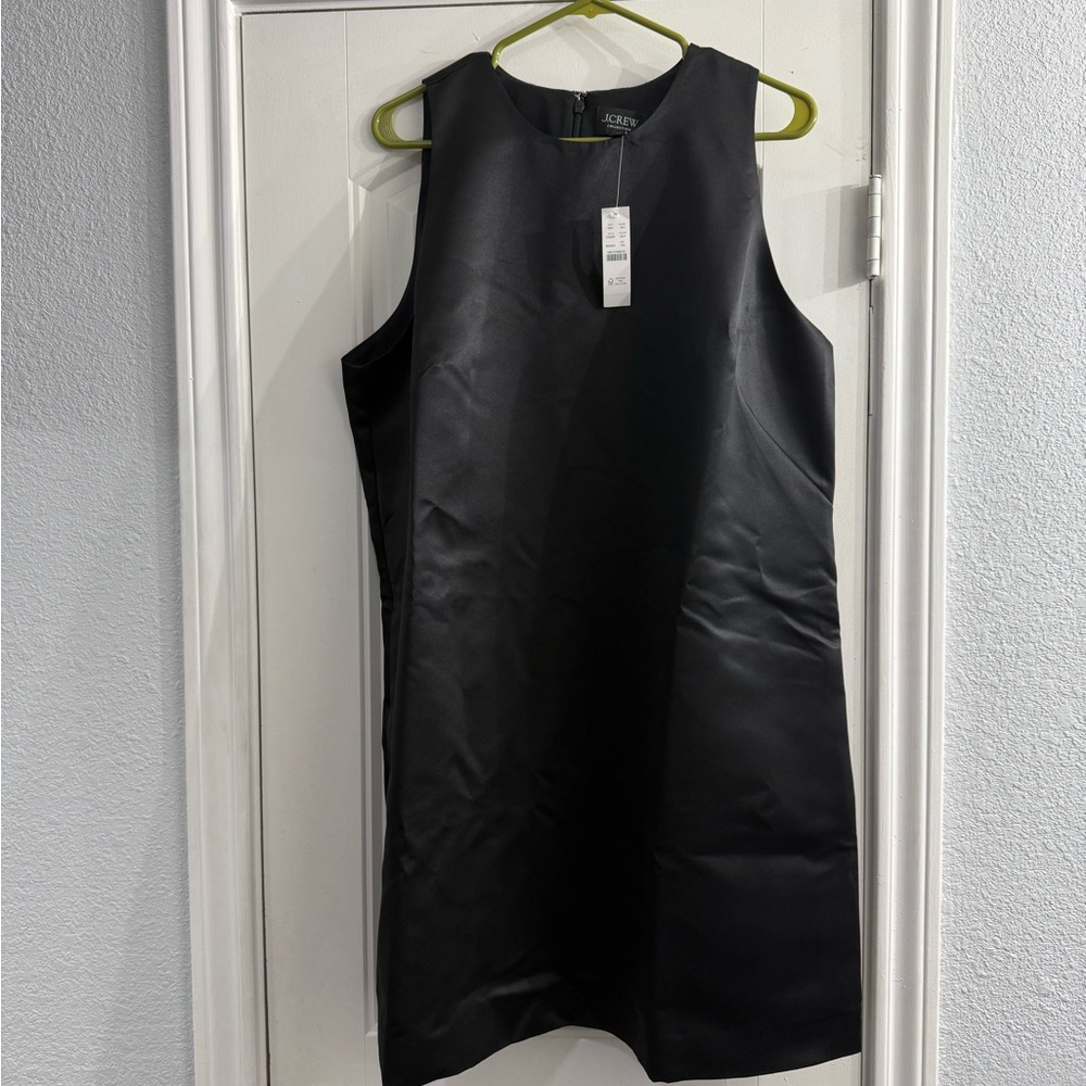 J. Crew Black satin Dress